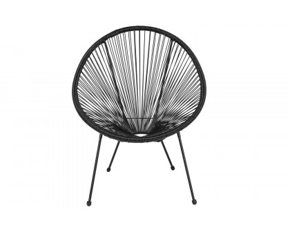 BLNK™ Valencia Oval Comfort Series Take Ten Papasan Lounge Chair - Black