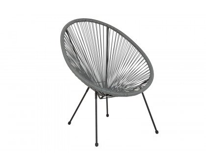 BLNK™ Valencia Oval Comfort Series Take Ten Papasan Lounge Chair - Gray