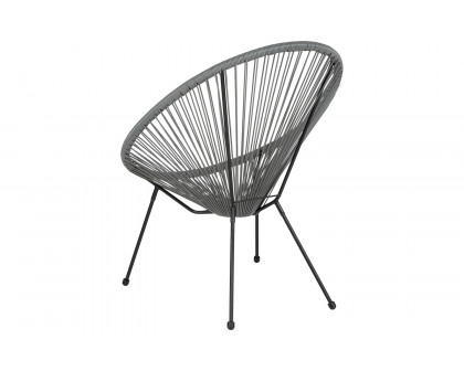 BLNK™ Valencia Oval Comfort Series Take Ten Papasan Lounge Chair - Gray