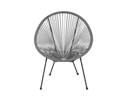 BLNK™ Valencia Oval Comfort Series Take Ten Papasan Lounge Chair - Gray