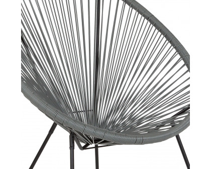 BLNK™ Valencia Oval Comfort Series Take Ten Papasan Lounge Chair - Gray