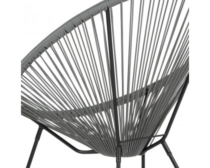 BLNK™ Valencia Oval Comfort Series Take Ten Papasan Lounge Chair - Gray