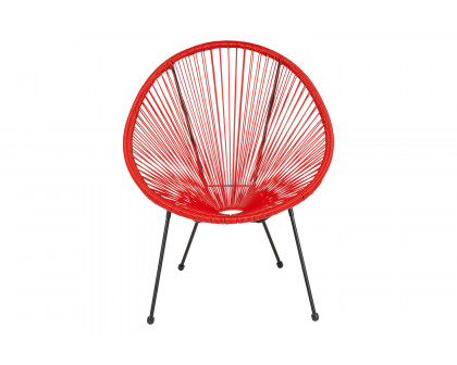 BLNK™ Valencia Oval Comfort Series Take Ten Papasan Lounge Chair - Red