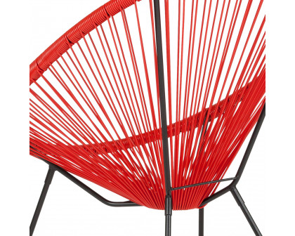 BLNK™ Valencia Oval Comfort Series Take Ten Papasan Lounge Chair - Red