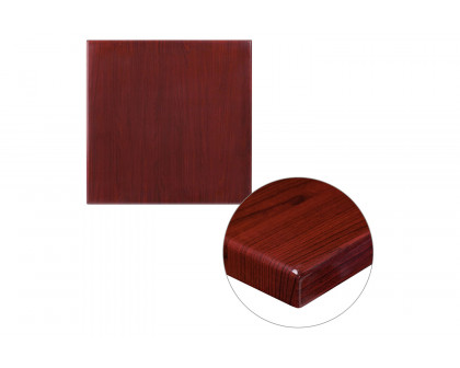 BLNK Glenbrook Square Resin High-Gloss Table Top with 2" Thick Drop-Lip