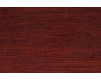 BLNK Glenbrook Round Resin High-Gloss Table Top with 2" Thick Drop-Lip - Mahogany, 24"D