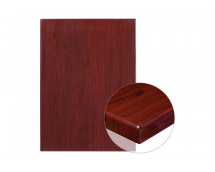 BLNK Glenbrook Rectangular Resin High-Gloss Table Top with 2" Thick Edge