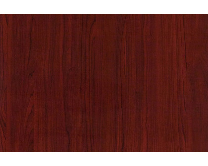 BLNK Glenbrook Rectangular Resin High-Gloss Table Top with 2" Thick Edge - Mahogany, 30"W x 48"L