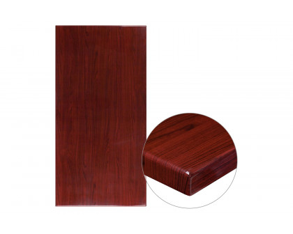 BLNK Glenbrook Rectangular Resin High-Gloss Table Top with 2" Thick Edge