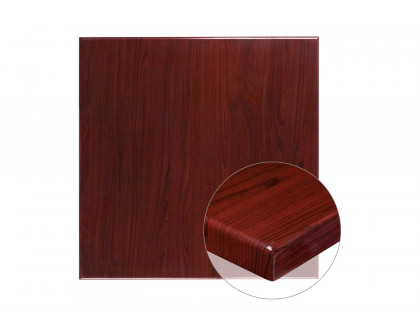 BLNK Glenbrook Square Resin High-Gloss Table Top with 2" Thick Drop-Lip