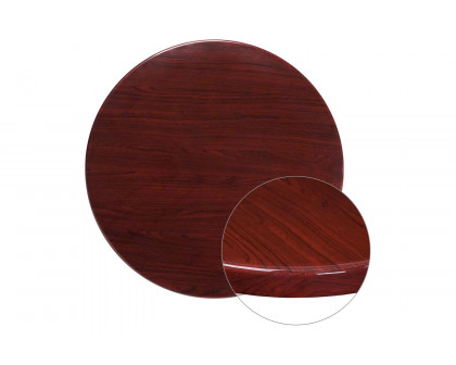 BLNK Glenbrook Round Resin High-Gloss Table Top with 2" Thick Drop-Lip