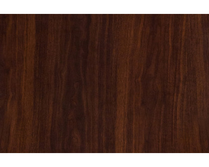 BLNK Glenbrook Rectangular Resin High-Gloss Table Top with 2" Thick Edge - Walnut, 24"W x 30"L