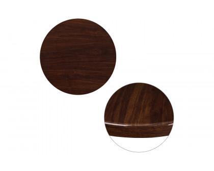 BLNK Glenbrook Round Resin High-Gloss Table Top with 2" Thick Drop-Lip