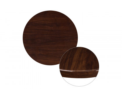 BLNK Glenbrook Round Resin High-Gloss Table Top with 2" Thick Drop-Lip