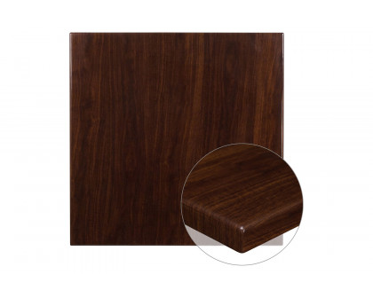 BLNK Glenbrook Square Resin High-Gloss Table Top with 2" Thick Drop-Lip