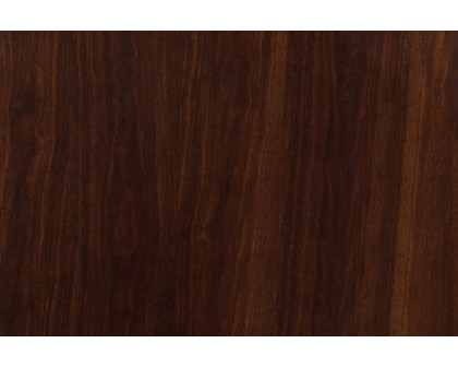 BLNK Glenbrook Square Resin High-Gloss Table Top with 2" Thick Drop-Lip - Walnut, 36"W