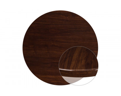 BLNK Glenbrook Round Resin High-Gloss Table Top with 2" Thick Drop-Lip