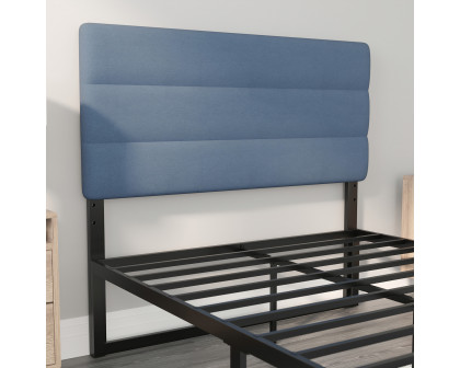 BLNK Paxton Fabric Channel Stitched Upholstered Adjustable Height Headboard - Blue, Full Size