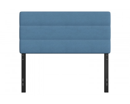 BLNK Paxton Fabric Channel Stitched Upholstered Adjustable Height Headboard - Blue, Full Size