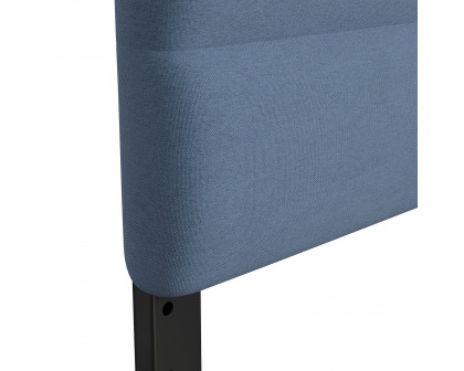 BLNK Paxton Fabric Channel Stitched Upholstered Adjustable Height Headboard - Blue, Full Size