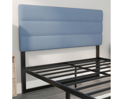 BLNK™ Paxton Fabric Channel Stitched Upholstered Adjustable Height Headboard - Blue, Queen Size