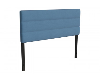 BLNK™ Paxton Fabric Channel Stitched Upholstered Adjustable Height Headboard - Blue, Queen Size