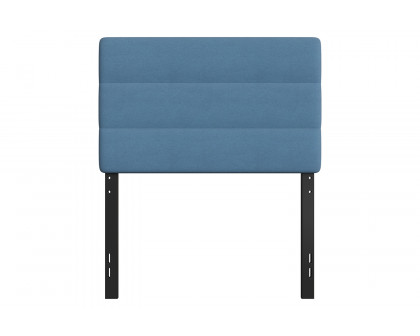 BLNK Paxton Fabric Channel Stitched Upholstered Adjustable Height Headboard - Blue, Twin Size