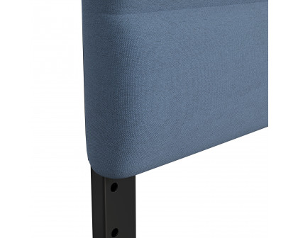 BLNK Paxton Fabric Channel Stitched Upholstered Adjustable Height Headboard - Blue, Twin Size