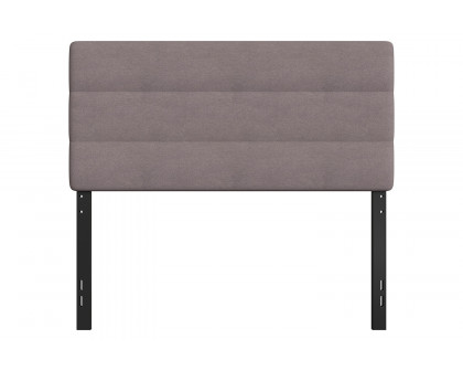 BLNK Paxton Fabric Channel Stitched Upholstered Adjustable Height Headboard - Gray, Full Size