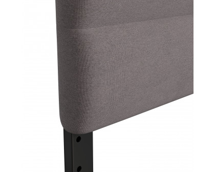 BLNK Paxton Fabric Channel Stitched Upholstered Adjustable Height Headboard - Gray, Queen Size