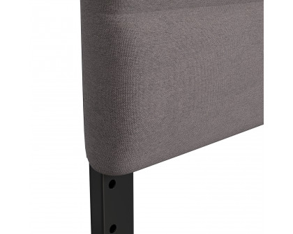 BLNK Paxton Fabric Channel Stitched Upholstered Adjustable Height Headboard - Gray, Twin Size