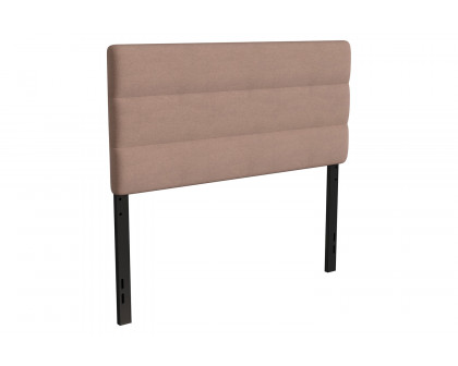 BLNK™ Paxton Fabric Channel Stitched Upholstered Adjustable Height Headboard - Taupe, Full Size