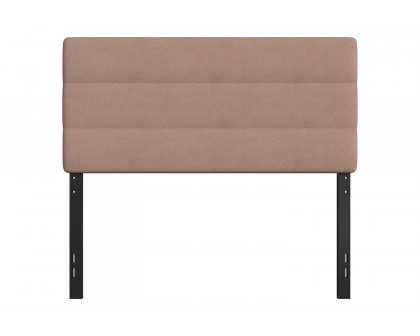 BLNK™ Paxton Fabric Channel Stitched Upholstered Adjustable Height Headboard - Taupe, Full Size