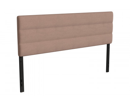 BLNK™ Paxton Fabric Channel Stitched Upholstered Adjustable Height Headboard - Taupe, King Size