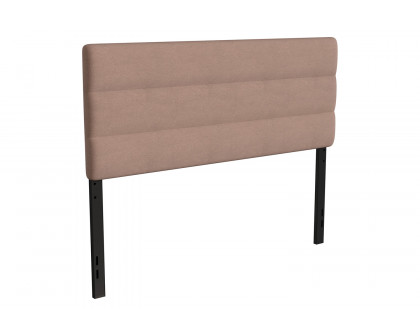 BLNK™ Paxton Fabric Channel Stitched Upholstered Adjustable Height Headboard - Taupe, Queen Size