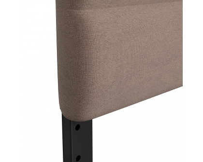 BLNK™ Paxton Fabric Channel Stitched Upholstered Adjustable Height Headboard - Taupe, Twin Size