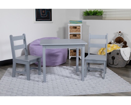 BLNK - Kyndl Kids Solid Hardwood Table and Chair Set 3 Piece