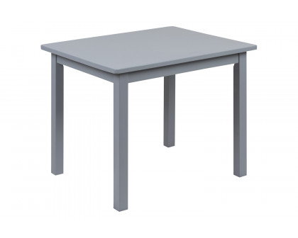 BLNK Kyndl Kids Solid Hardwood Table and Chair Set 3 Piece - Gray