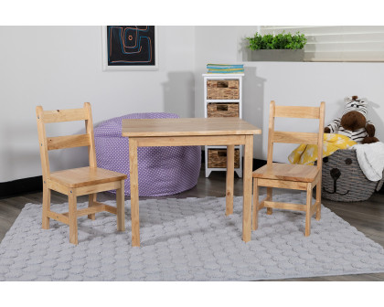 BLNK - Kyndl Kids Solid Hardwood Table and Chair Set 3 Piece