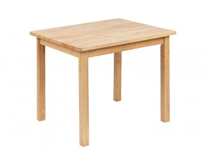 BLNK Kyndl Kids Solid Hardwood Table and Chair Set 3 Piece - Natural