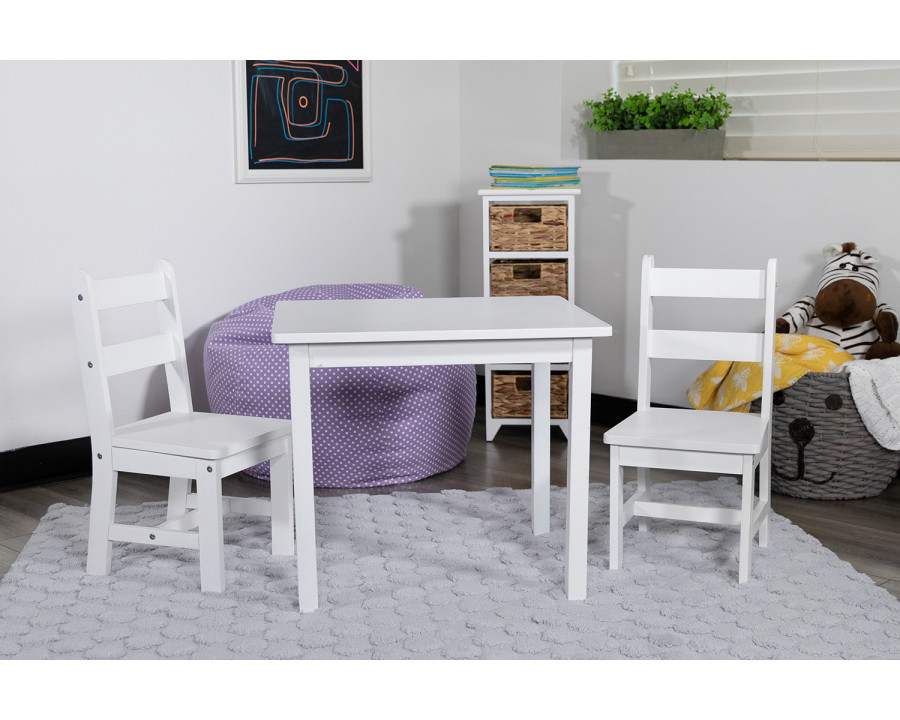 BLNK Kyndl Kids Solid Hardwood Table and Chair Set 3 Piece