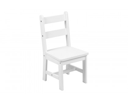 BLNK Kyndl Kids Solid Hardwood Table and Chair Set 3 Piece - White