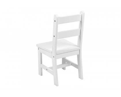 BLNK Kyndl Kids Solid Hardwood Table and Chair Set 3 Piece - White