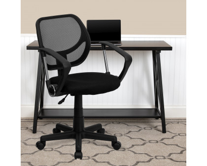 BLNK Neri Low-Back Mesh Swivel Task Office Chair with Curved Square Back