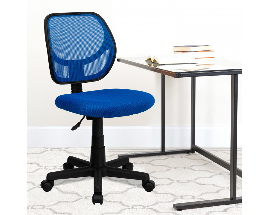 BLNK Neri Low-Back Mesh Swivel Task Office Chair with Curved Square Back