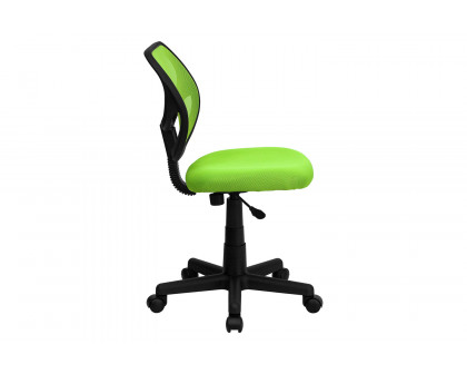 BLNK Neri Low-Back Mesh Swivel Task Office Chair with Curved Square Back - Green