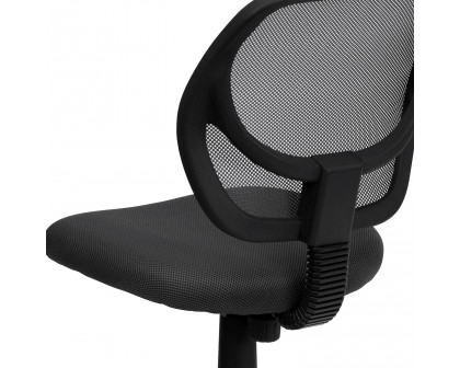 BLNK Neri Low-Back Mesh Swivel Task Office Chair with Curved Square Back - Gray