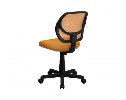 BLNK Neri Low-Back Mesh Swivel Task Office Chair with Curved Square Back - Orange