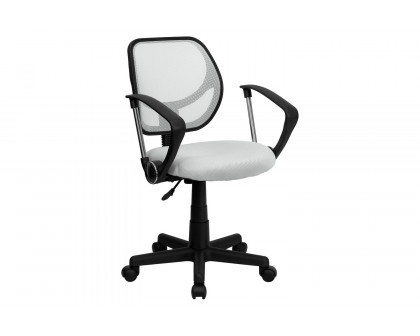 BLNK Neri Low-Back Mesh Swivel Task Office Chair with Curved Square Back