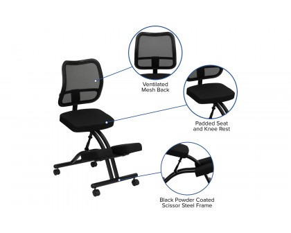 BLNK - Tatum Mobile Ergonomic Kneeling Office Chair with Mesh Back